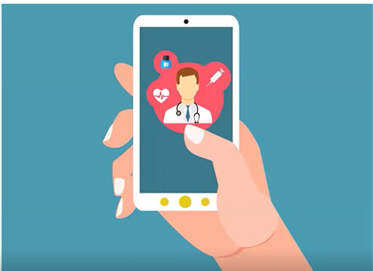 Telehealth Mobile Illustration