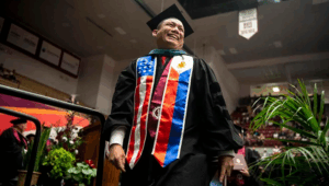 DPT Student Walking in Graduation Ceremony