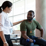 Practicing Physiotherapist and Patient